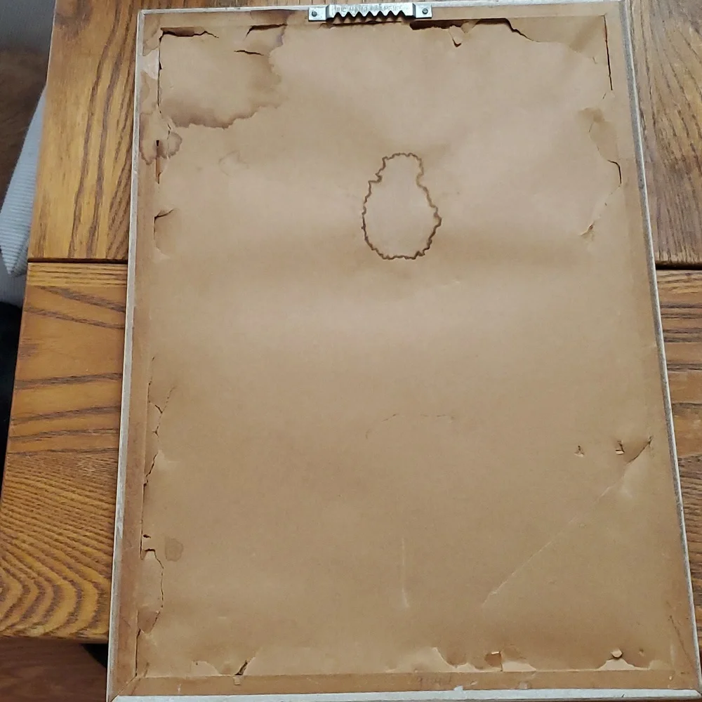 "A Child's Prayer" 1950's Vintage framed lithograph. - Picture 5 of 5